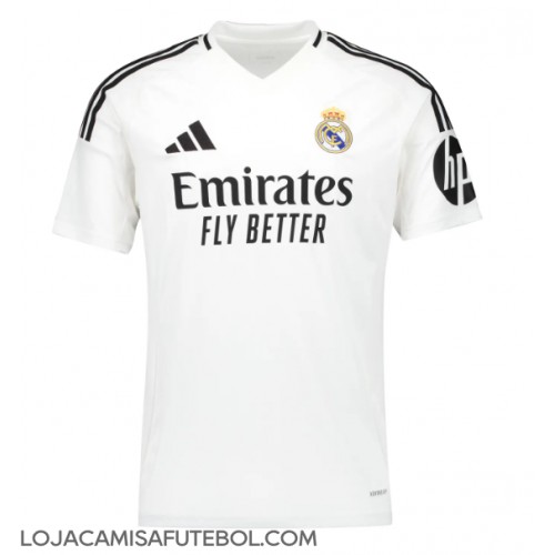 Camisa de Futebol Real Madrid Equipamento Principal 2024-25 Manga Curta